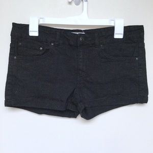 MNG Black Denim Shorts size 6